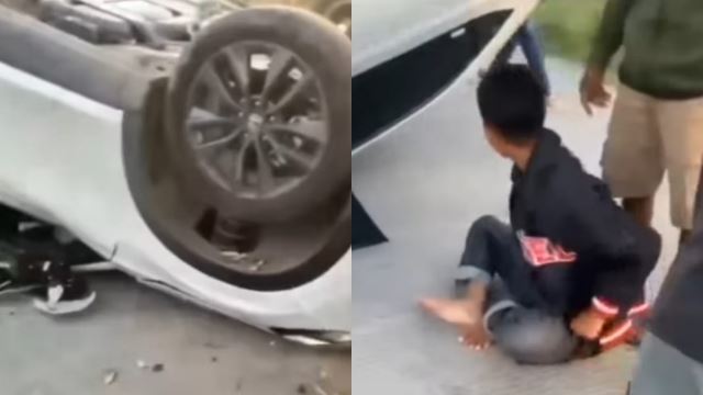 padah bawa kereta tiada lesen, pokok jadi mangsa?