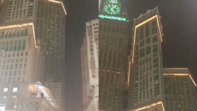 ratusan jemaah teruja hujan turun di kaabah selepas subuh