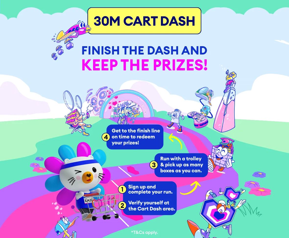 Lazada run 30m cart dash
