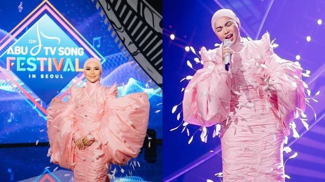 aina abdul harum nama negara, beradu suara di korea