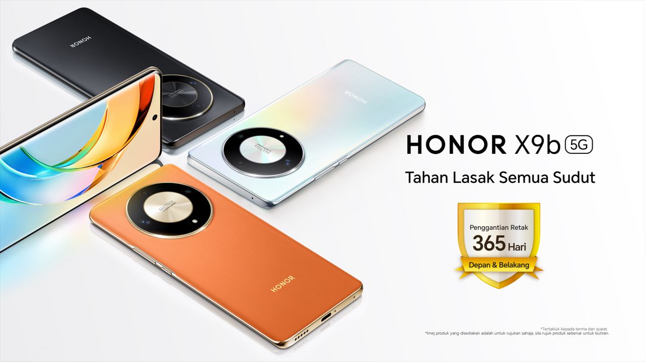 honor x9b fon tahan lasak skrin waranti