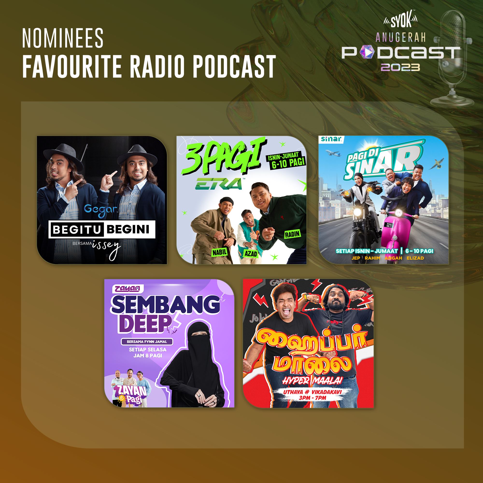anugerah podcast syok 2023｜马上投选你喜爱的播客！
