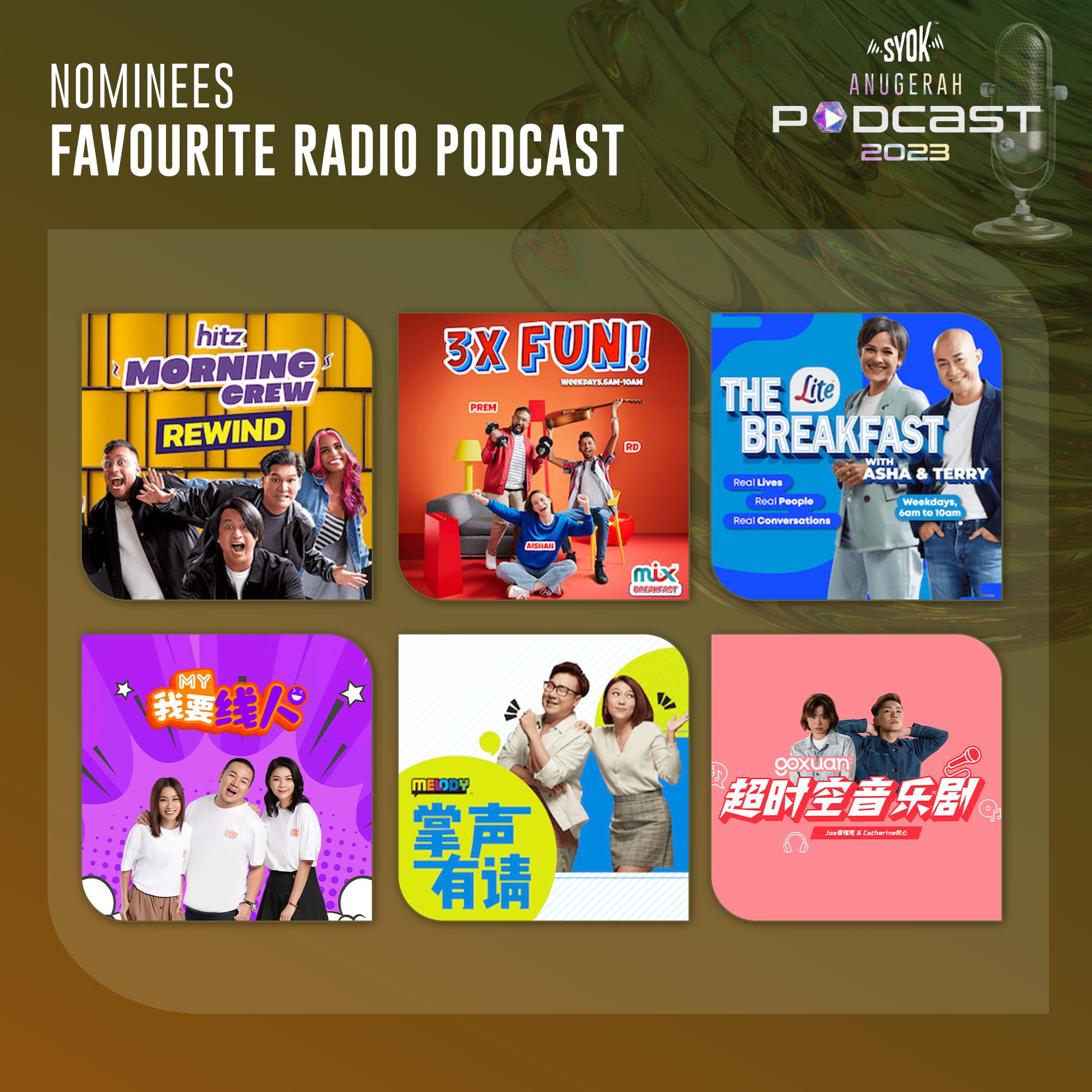 anugerah podcast syok 2023｜马上投选你喜爱的播客！