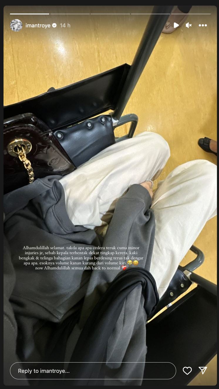 iman troye trauma lepas baby noah hilang kawalan sebelum accident