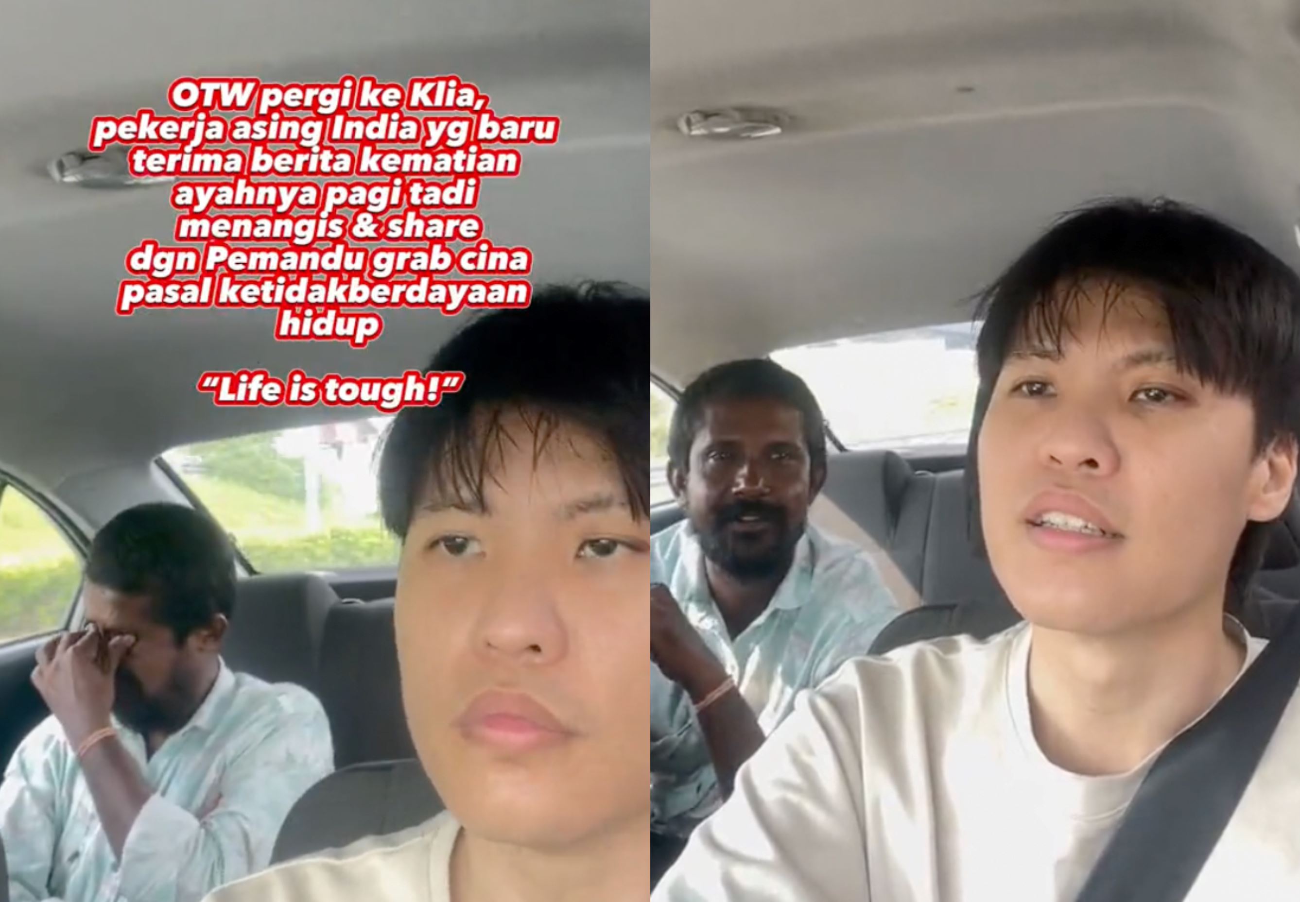 e-hailing driver praised for comforting crying passenger who recently lost his father in india!