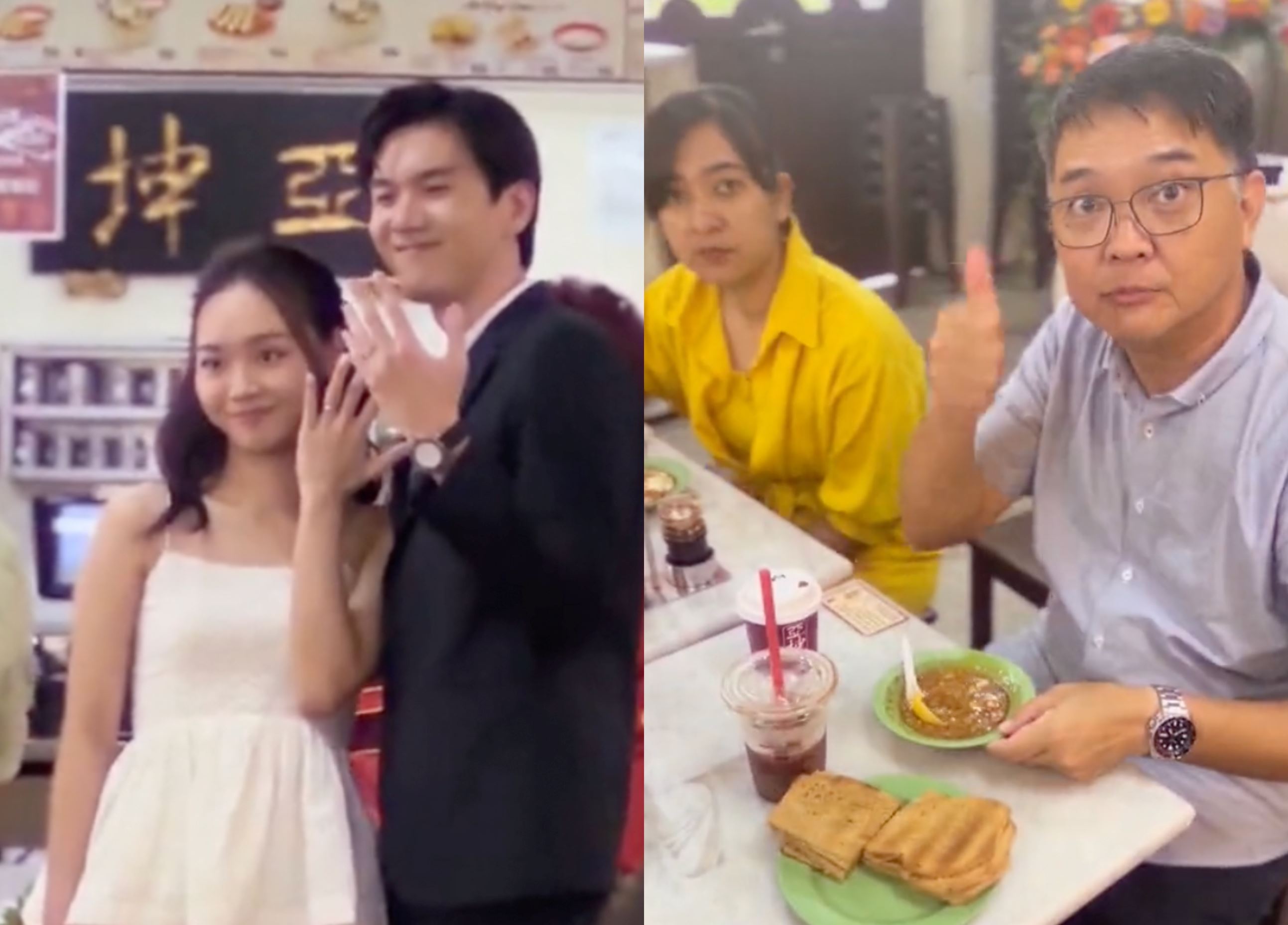 what a wedding! s’porean couple ties the knot at kopitiam, offering toasts and eggs to guests