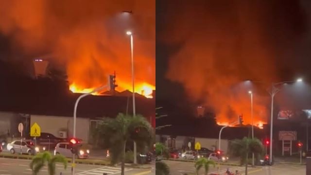 peniaga cemas ketika kebakaran di uptown kota damansara