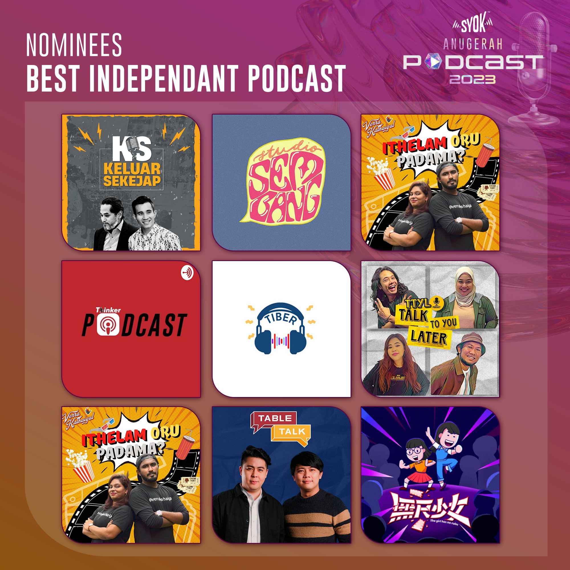 wah! 17 podcast ternama di malaysia tercalon bagi anugerah podcast syok 2023!