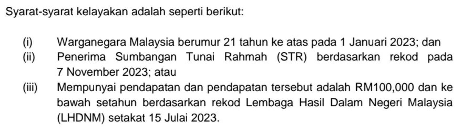rm100 e-dompet boleh mula ditebus 4 disember, semak syaratnya disini