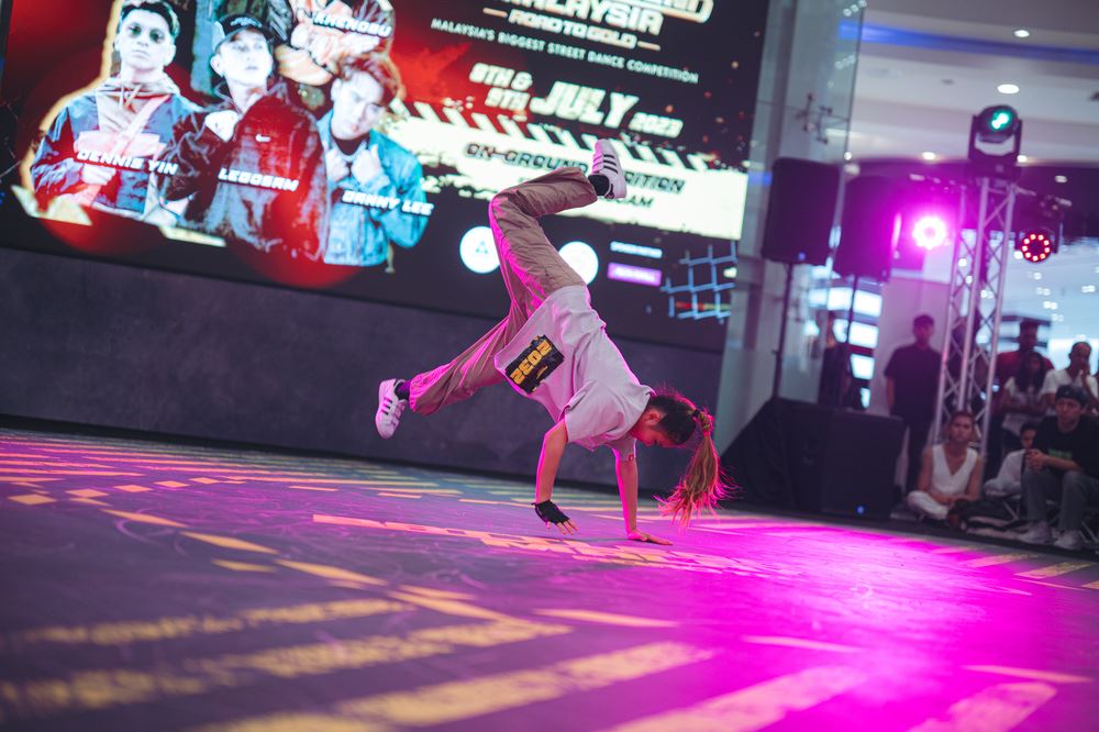Female breakdancer at audition of Battleground Malaysia