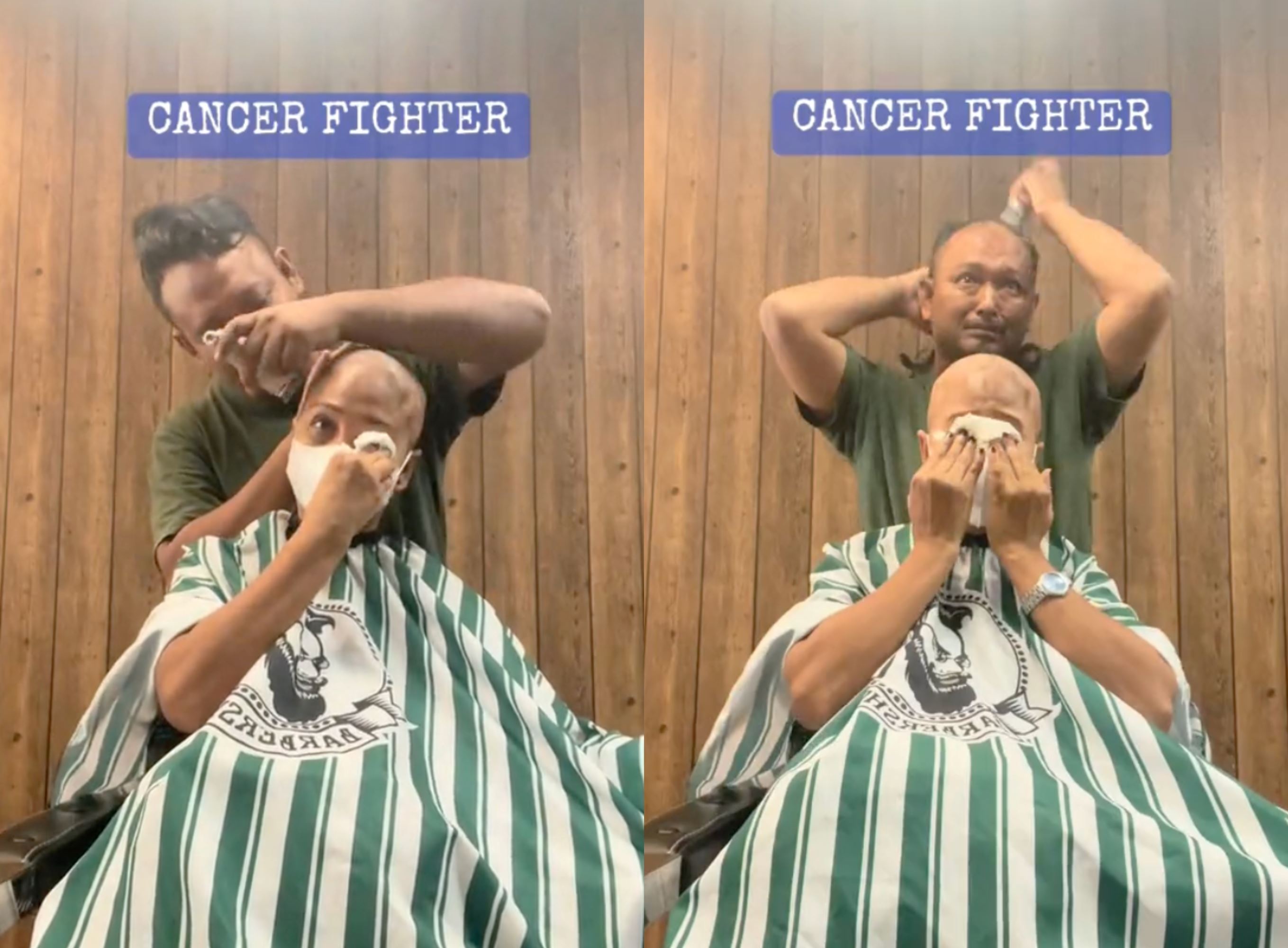 malaysian husband shaves head in support of wife's cancer battle, m’sians touched! 