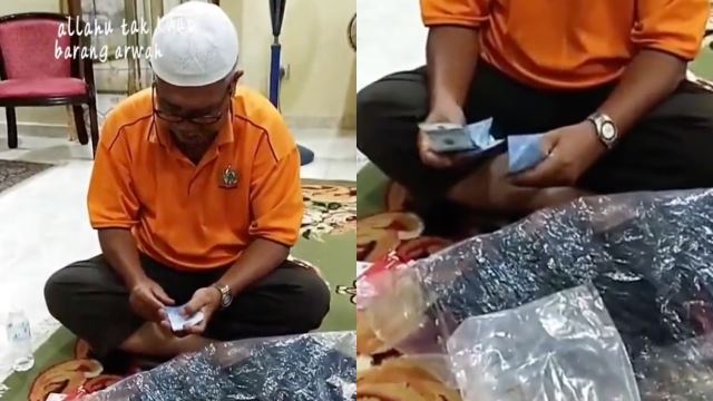 bapa kehilangan anak sebak terima barang peribadi anaknya
