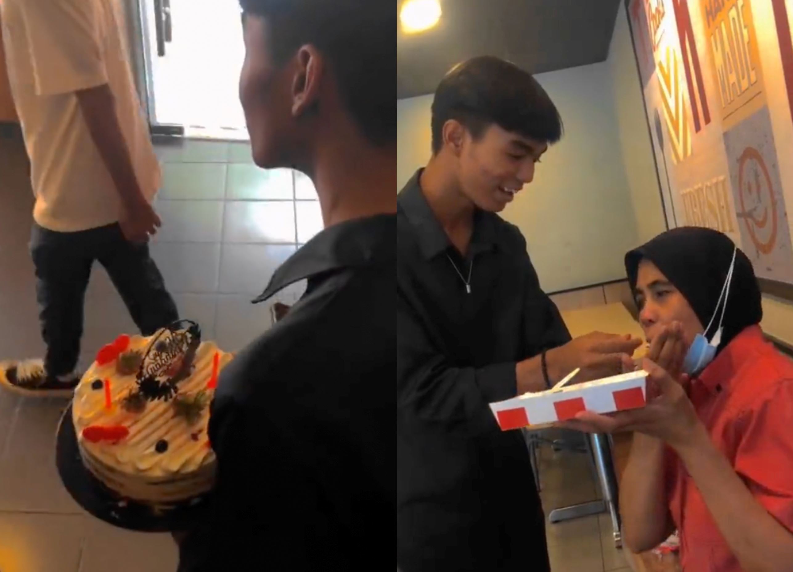m’sian surprises mum with birthday cake at her workplace, melts netizens’ hearts online! 