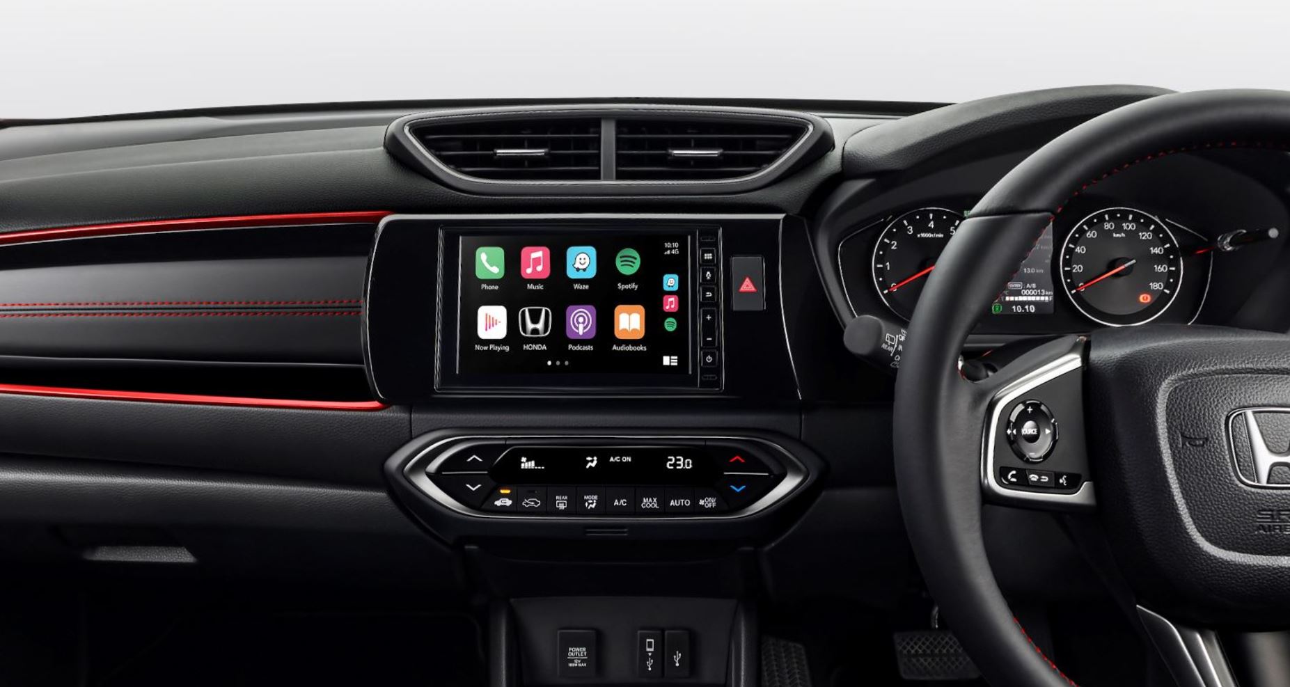 Honda WR-V's interactive dashboard