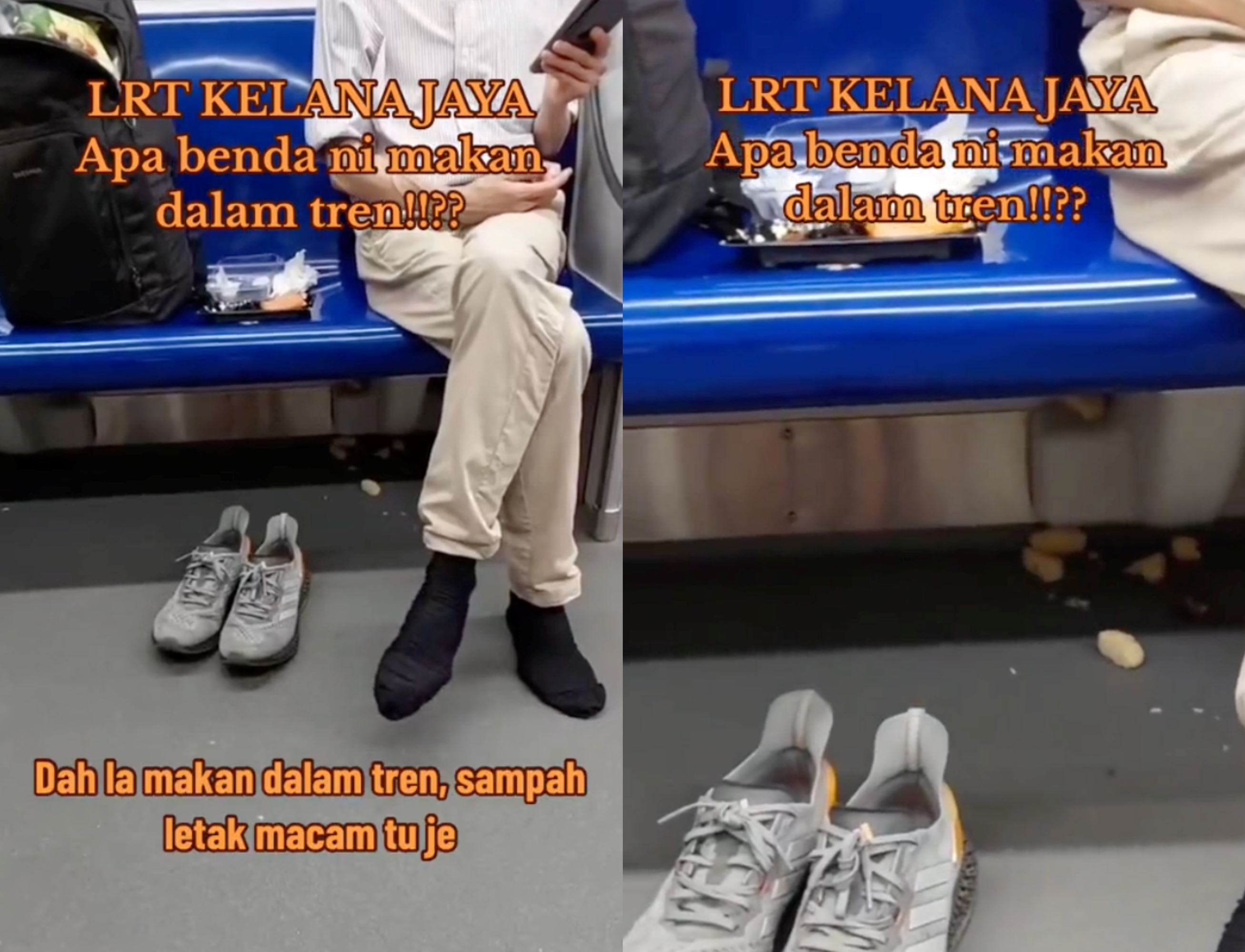 netizens express frustration as video of passenger eating in a train and hogging three seats goes viral