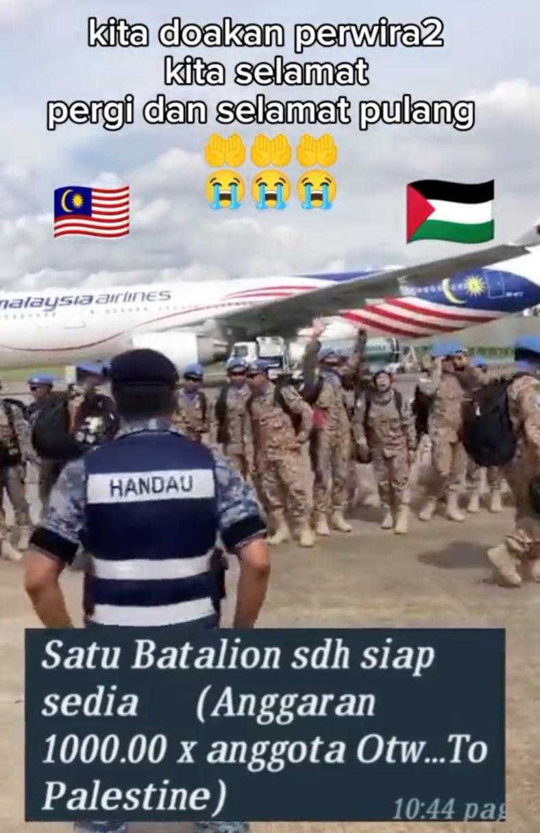 video tular konon pasukan tentera malaysia ke palestin adalah tidak benar