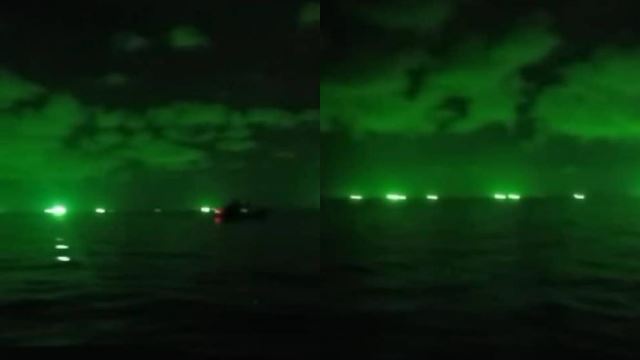 penduduk terkejut nampak langit hijau?