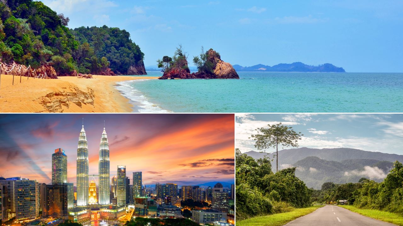 Cherating beach, Mulu and KLCC