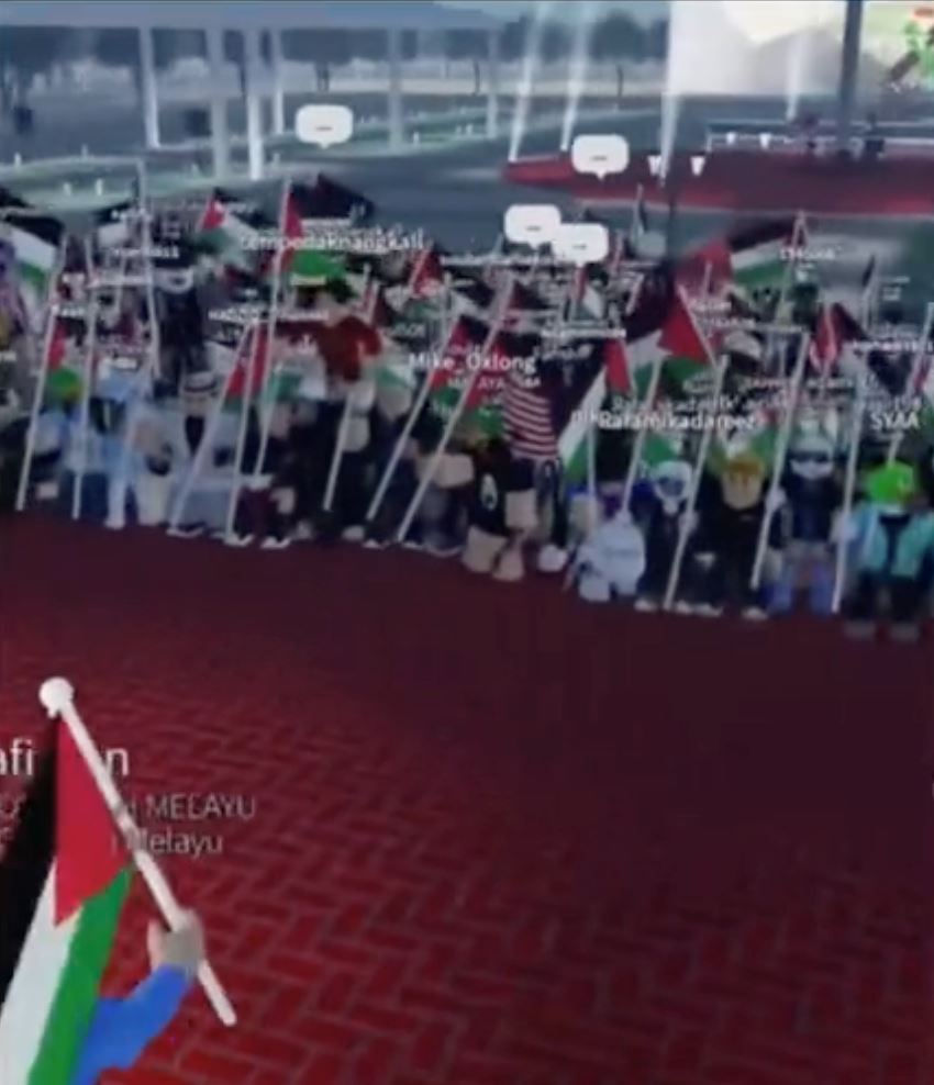 kumpulan kanak-kanak buat himpunan untuk palestin di roblox raih pujian dunia [video]
