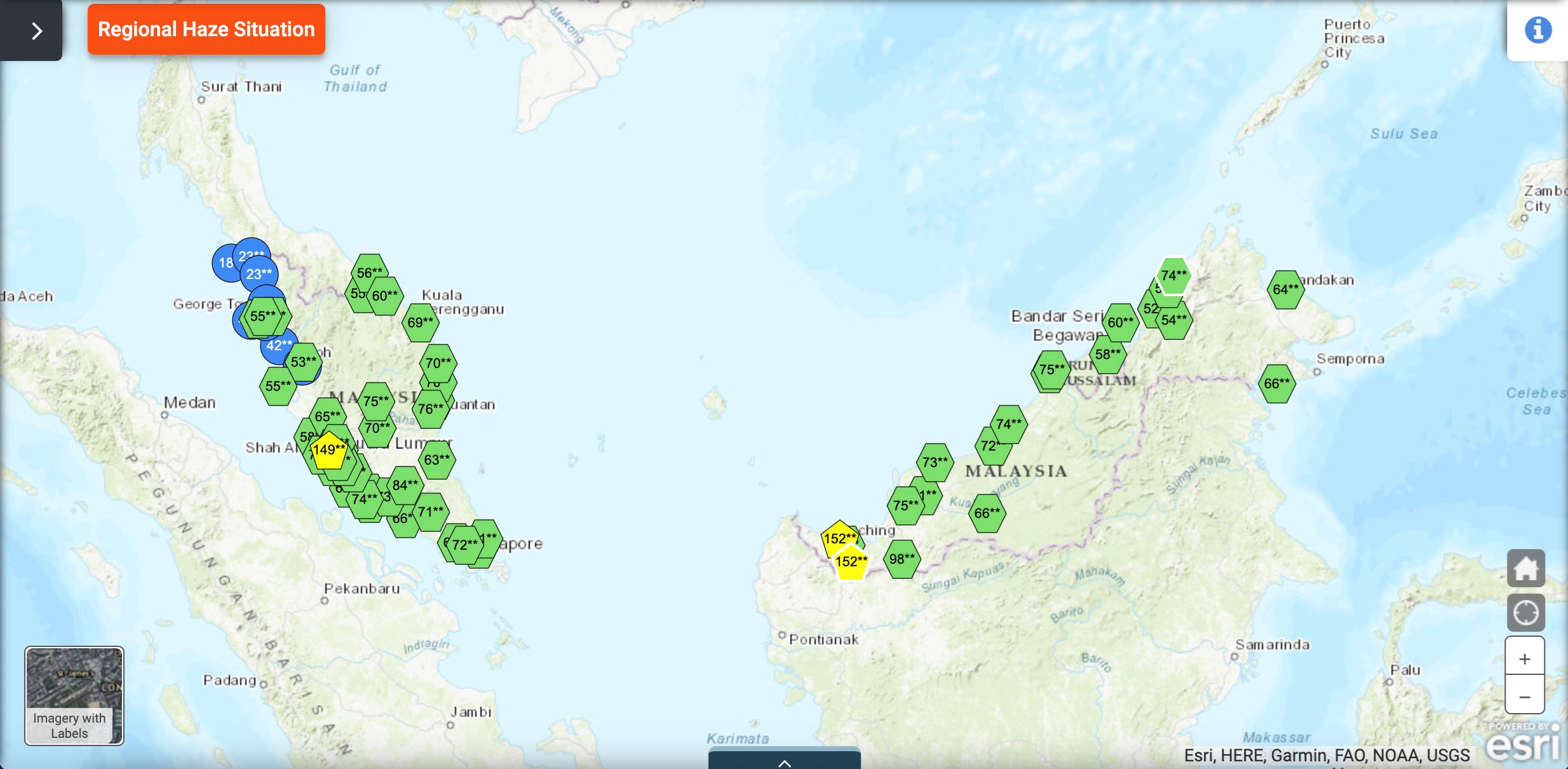 烟霾再次来袭❗莎阿南 古晋 西连空气指数不健康😟