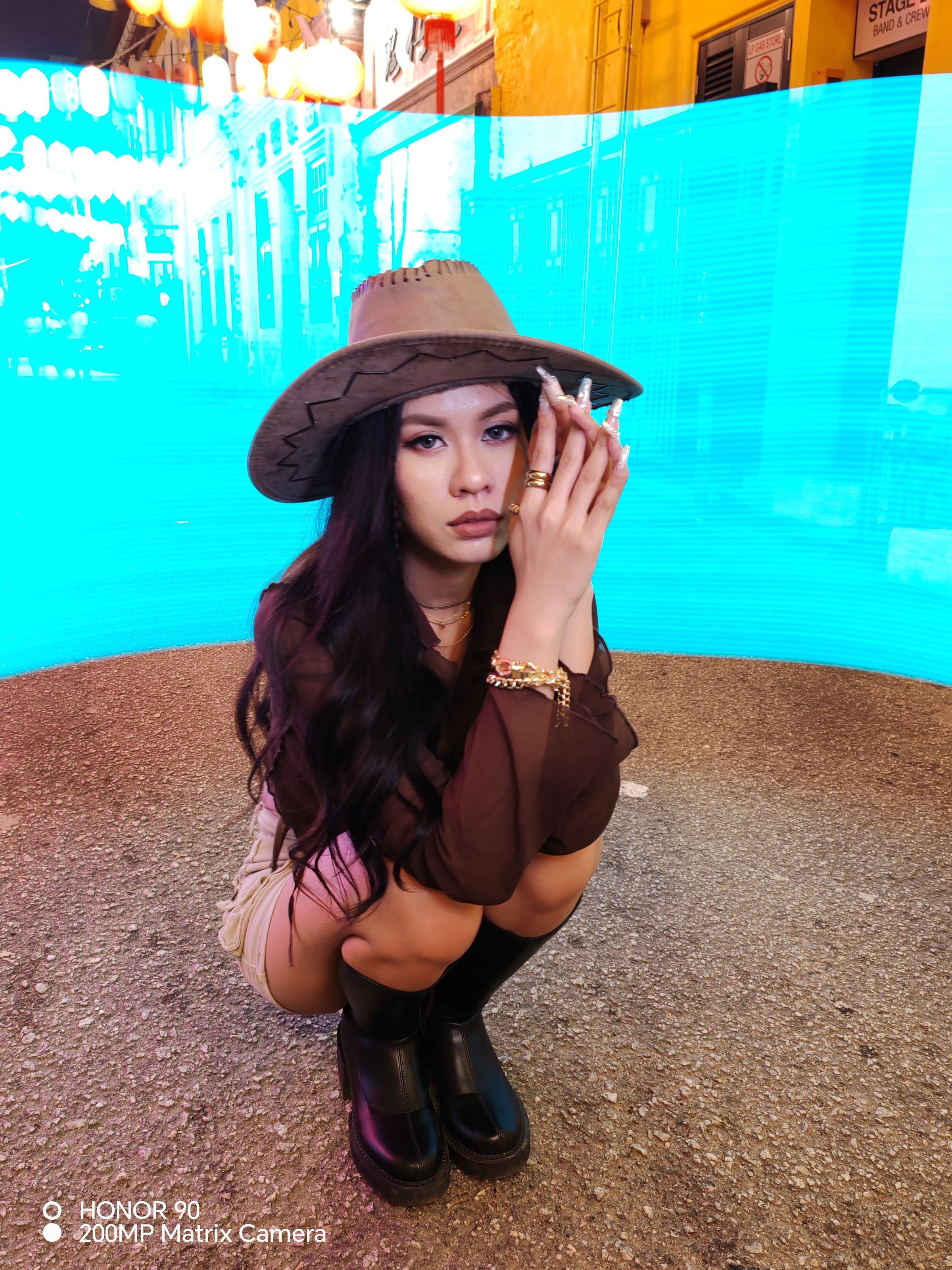 a girl posing with her gaze into the camera