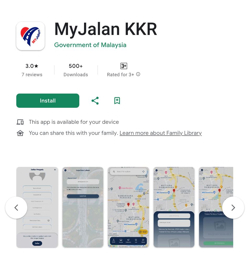 orang ramai kini boleh buat aduan jalan rosak guna aplikasi myjalan