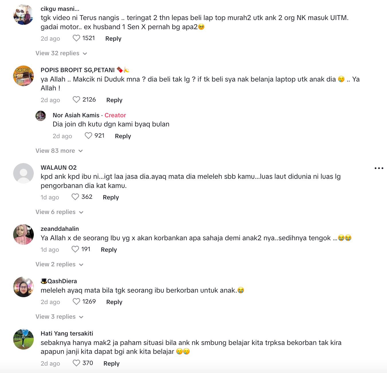 ibu menangis mahu gadai gelang emas demi beli laptop anak sambung belajar [video]