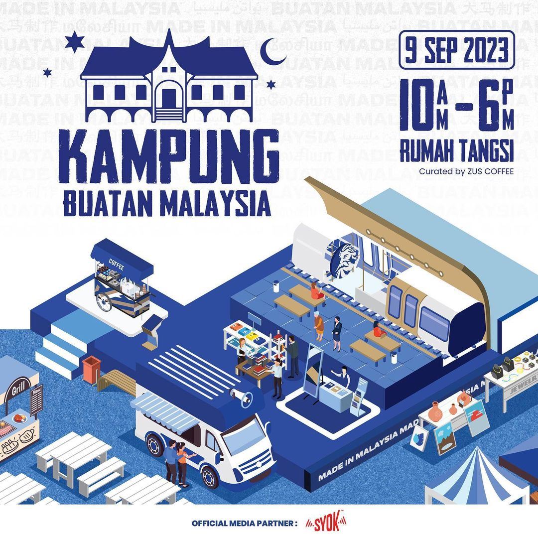 jom meriahkan kampung buatan malaysia oleh zus coffee, sabtu ini 9 september