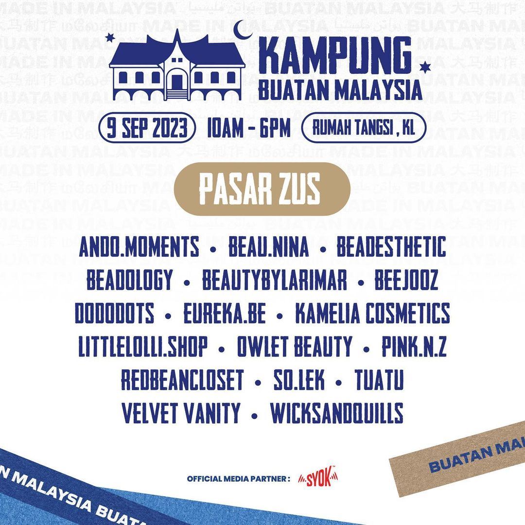 jom meriahkan kampung buatan malaysia oleh zus coffee, sabtu ini 9 september