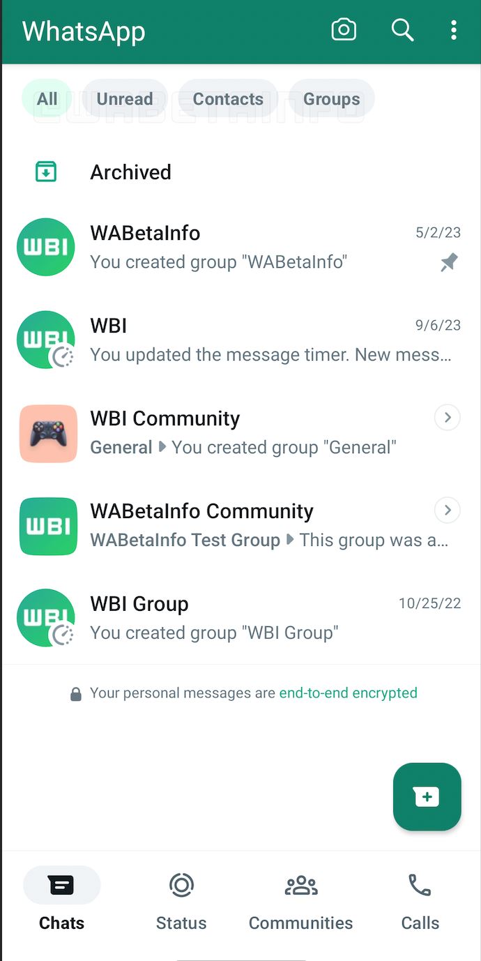 whatsapp新功能！可筛选所有群组聊天室！