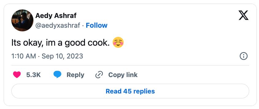 amelia henderson dikecam sebab tak pandai memasak, teman lelaki tampil ‘backup’