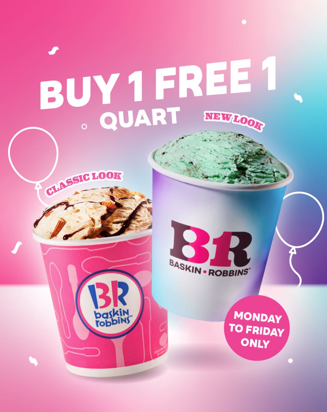 baskin robbins推出新面貌！门店以及包装全面更新！