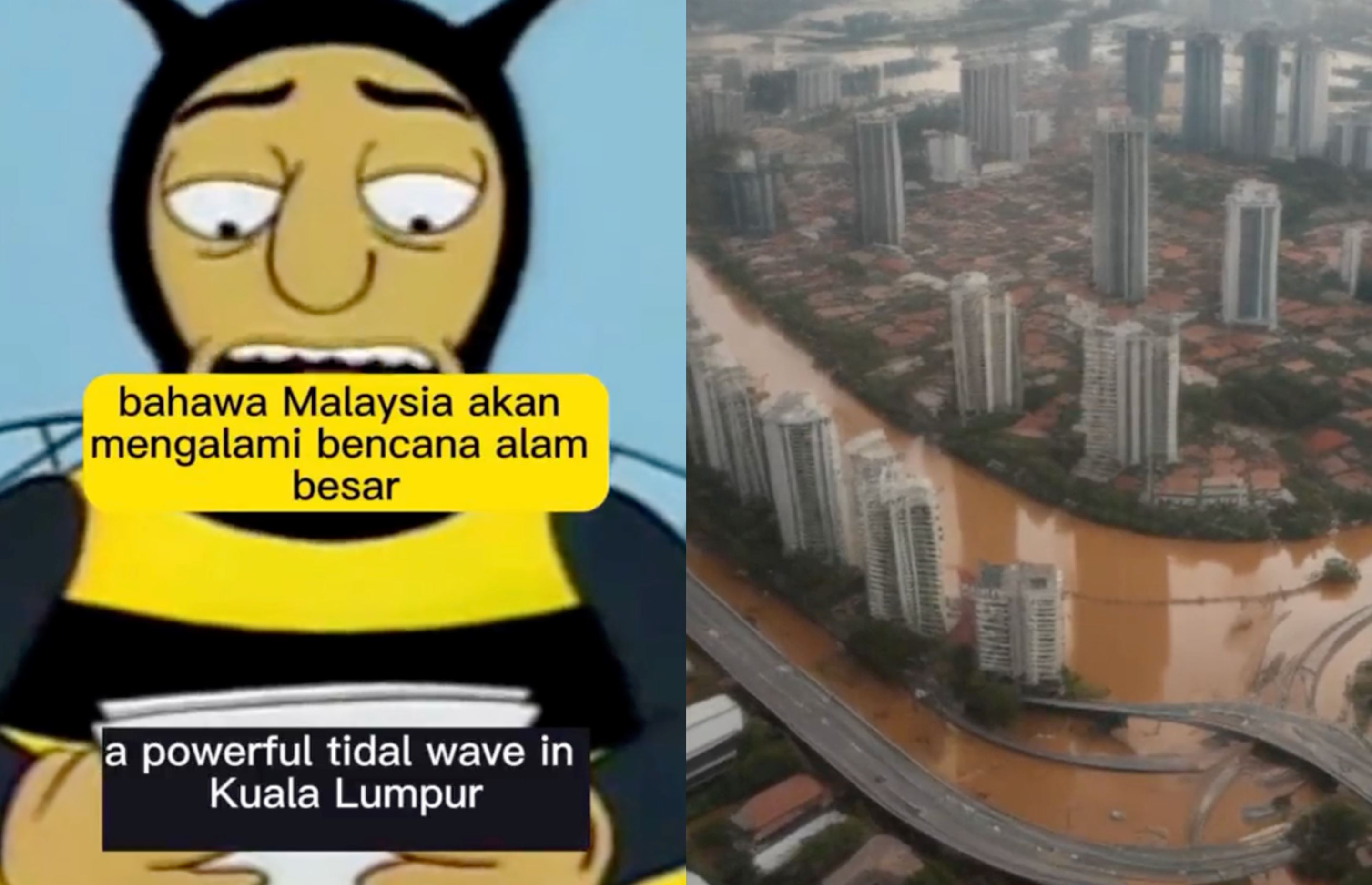 “nothing is going to happen!” viral clip claims the simpsons predicts tidal wave hitting kuala lumpur