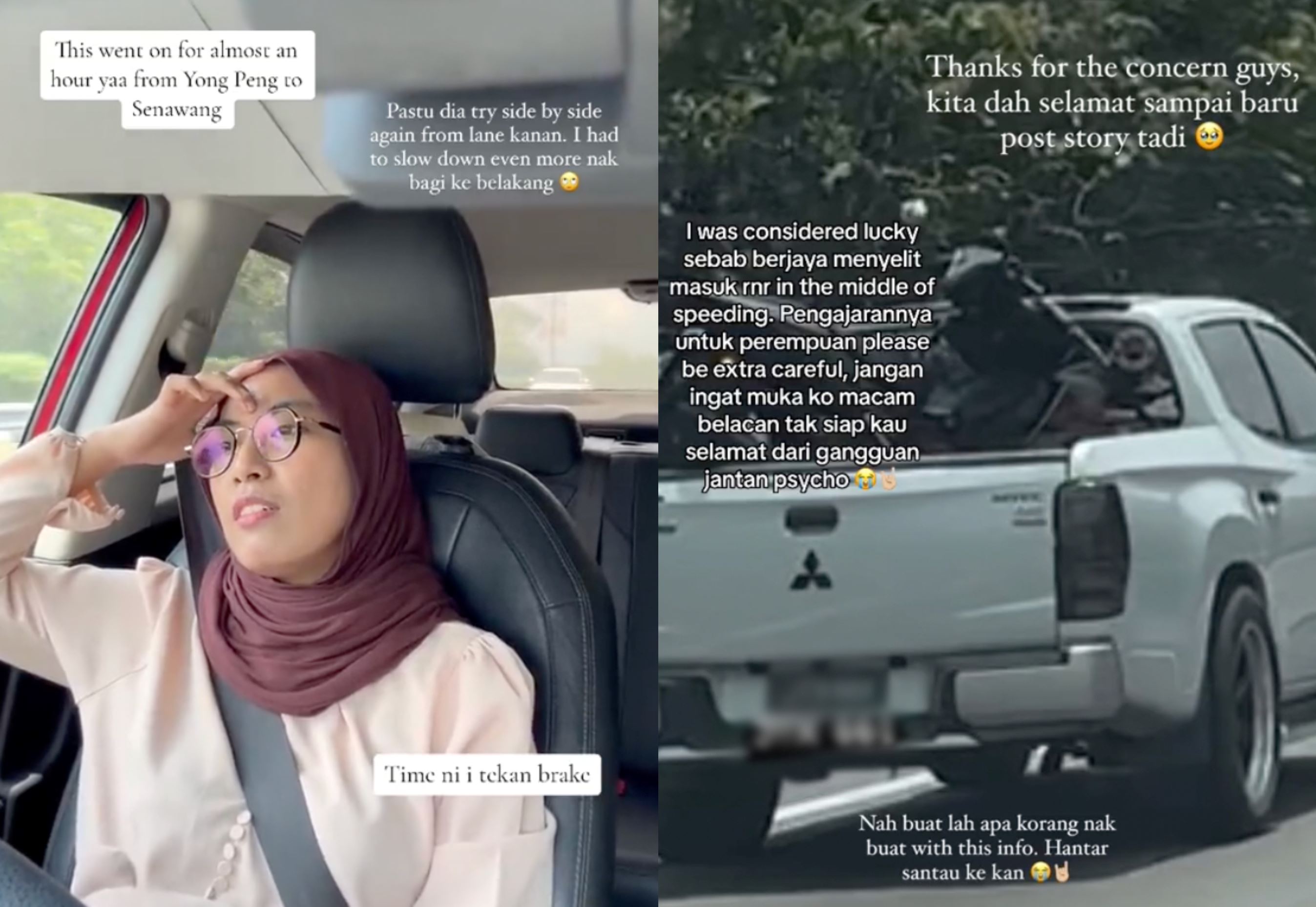 woman shares video of being harassed by four-wheeled vehicle on the highway