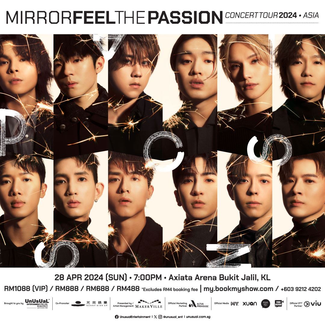 🇭🇰香港最受欢迎男团mirror0428唱进大马❗门票将于4月3日开售🔥
