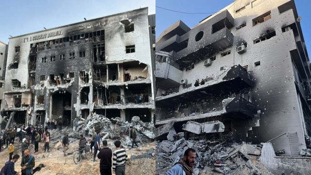 mayat bergelimpangan, hospital al-shifa musnah dibedil bom israel