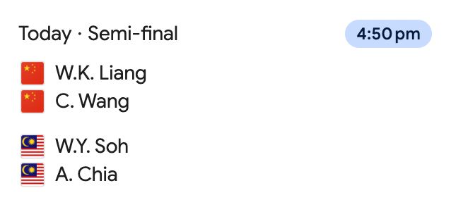 【巴黎奥运会】🇲🇾羽球8强、半决赛赛程🏸️李梓嘉对战安德斯⚡️