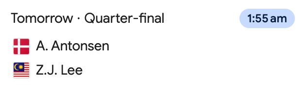 【巴黎奥运会】🇲🇾羽球8强、半决赛赛程🏸️李梓嘉对战安德斯⚡️