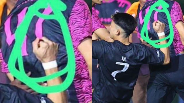 bawa senjata tajam dalam padang, pemain bola sepak diburu polis