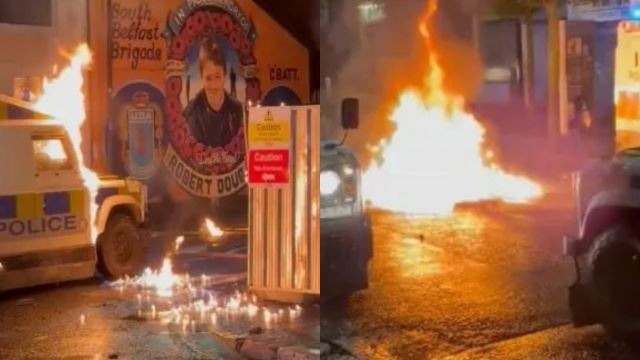 rusuhan britain! perusuh letupkan kereta polis, ramai tercedera dan terbunuh