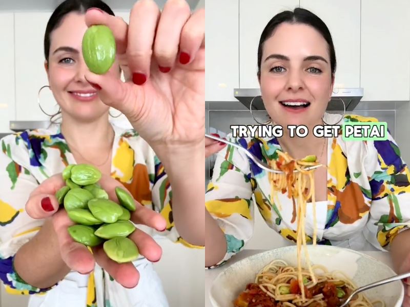 foreign woman's spaghetti sambal petai recipe captures queen of pahang's attention - must try this! 