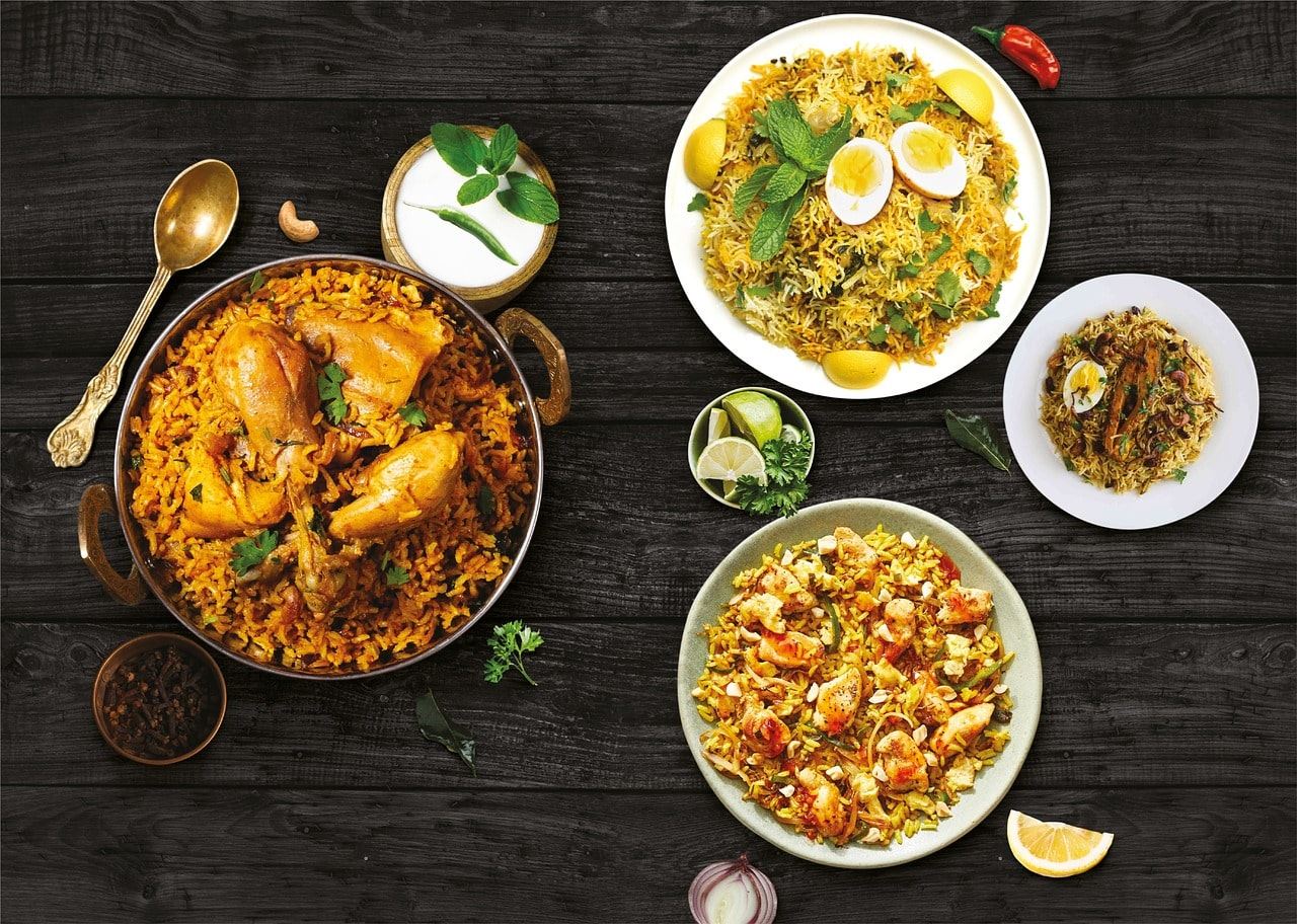 A table filled with food