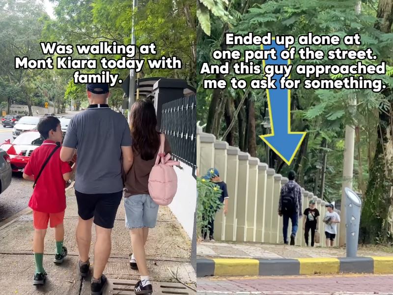 mother expresses concern for her kids' safety after unsettling encounter with stranger in mont kiara