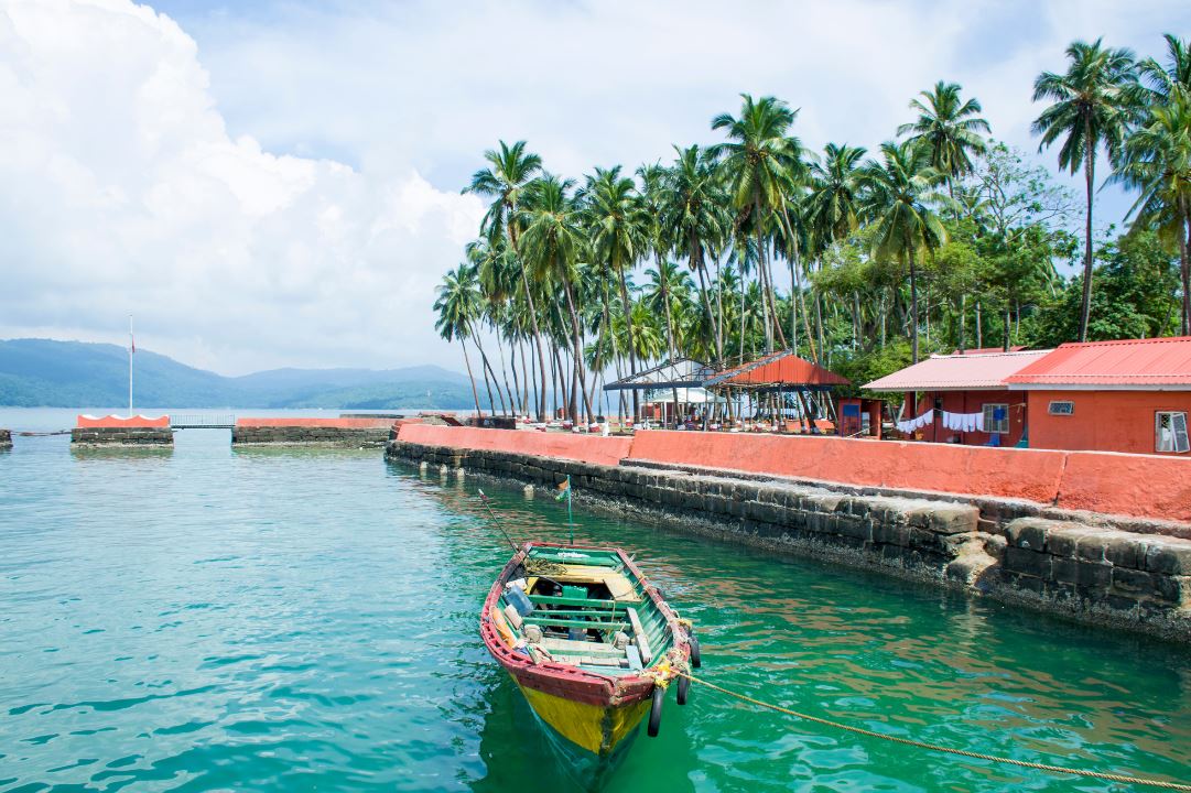 The jetty of Ross Island, near Port Blair