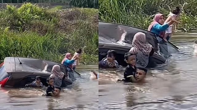 ‘tolong, tolong’ - keluarga terkejut kereta terjunam dalam sungai