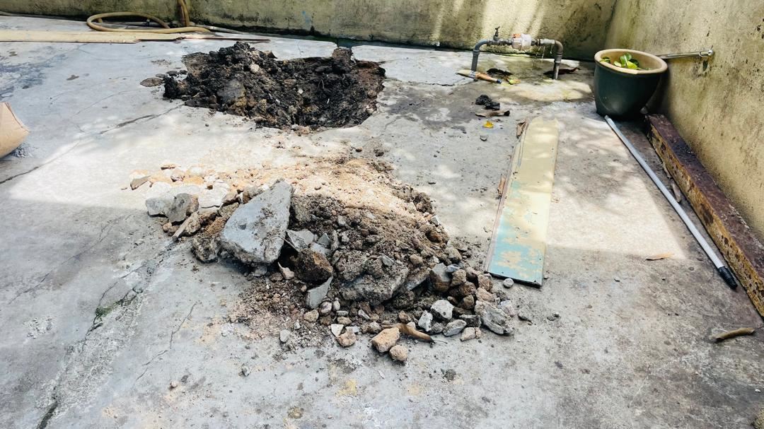 kejam! mayat bayi ditemui, ditanam dalam simen