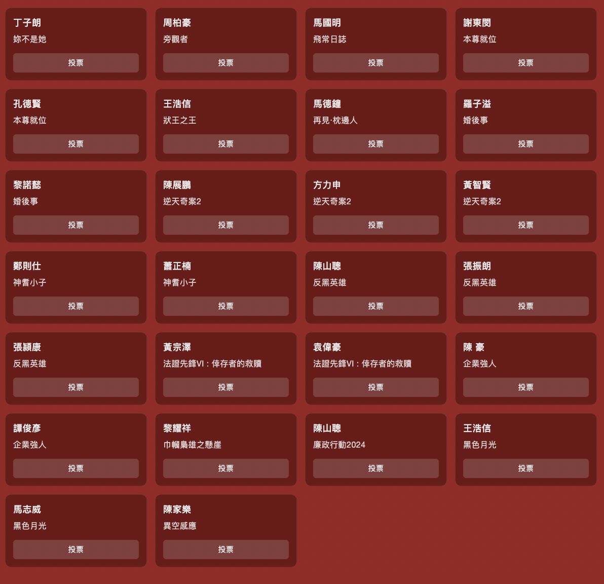 《万千星辉颁奖典礼2024》提名名单出炉❗快来为他们投票⚡️
