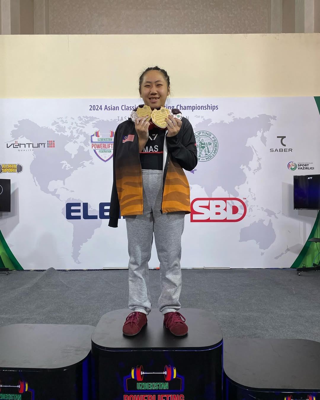 🇲🇾18岁曾佩馨为大马争光❗2024世界力量举锦标赛夺冠🏆