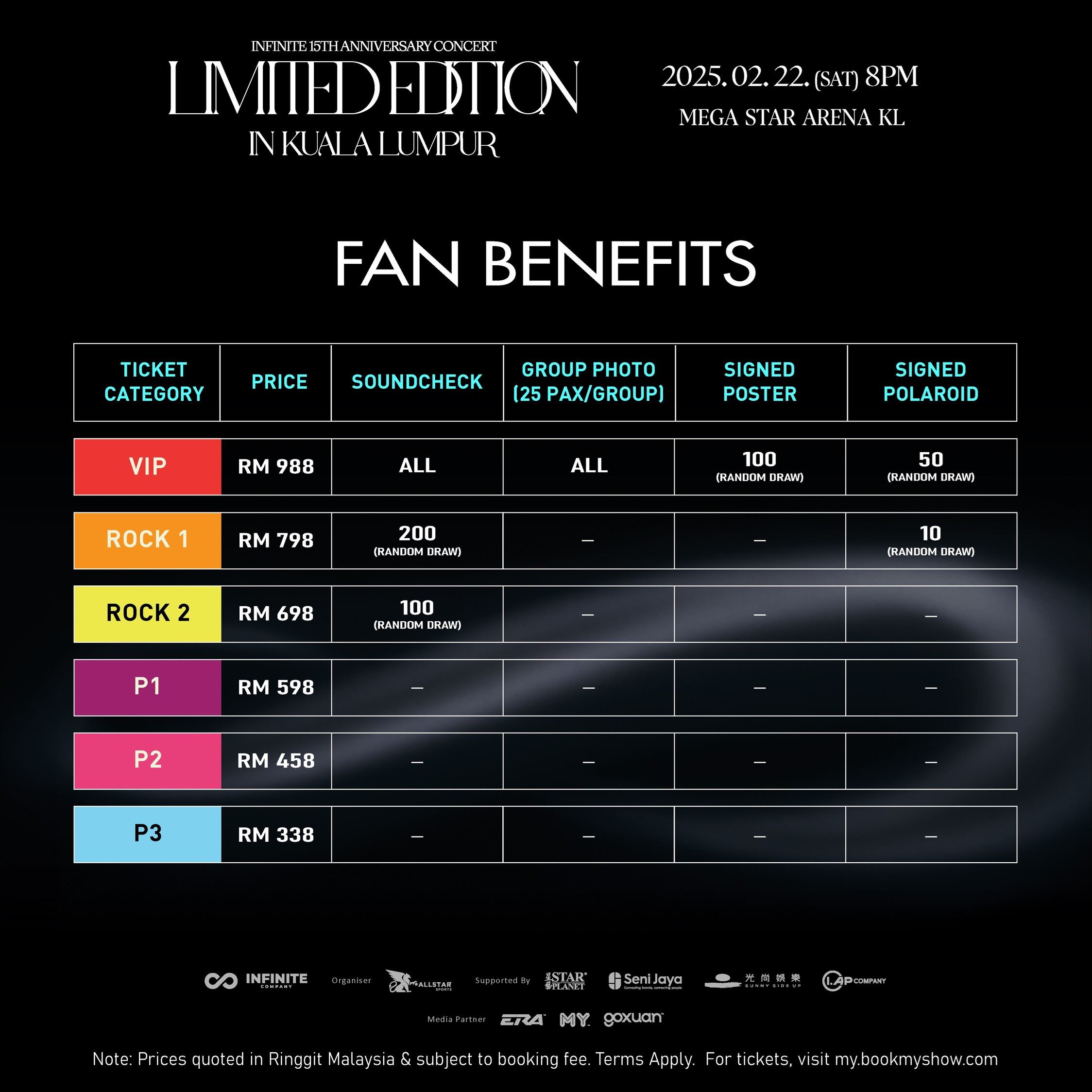 🇰🇷韩国男团infinite于2月22日来马开唱❗ 门票12月13日正式开售🔥