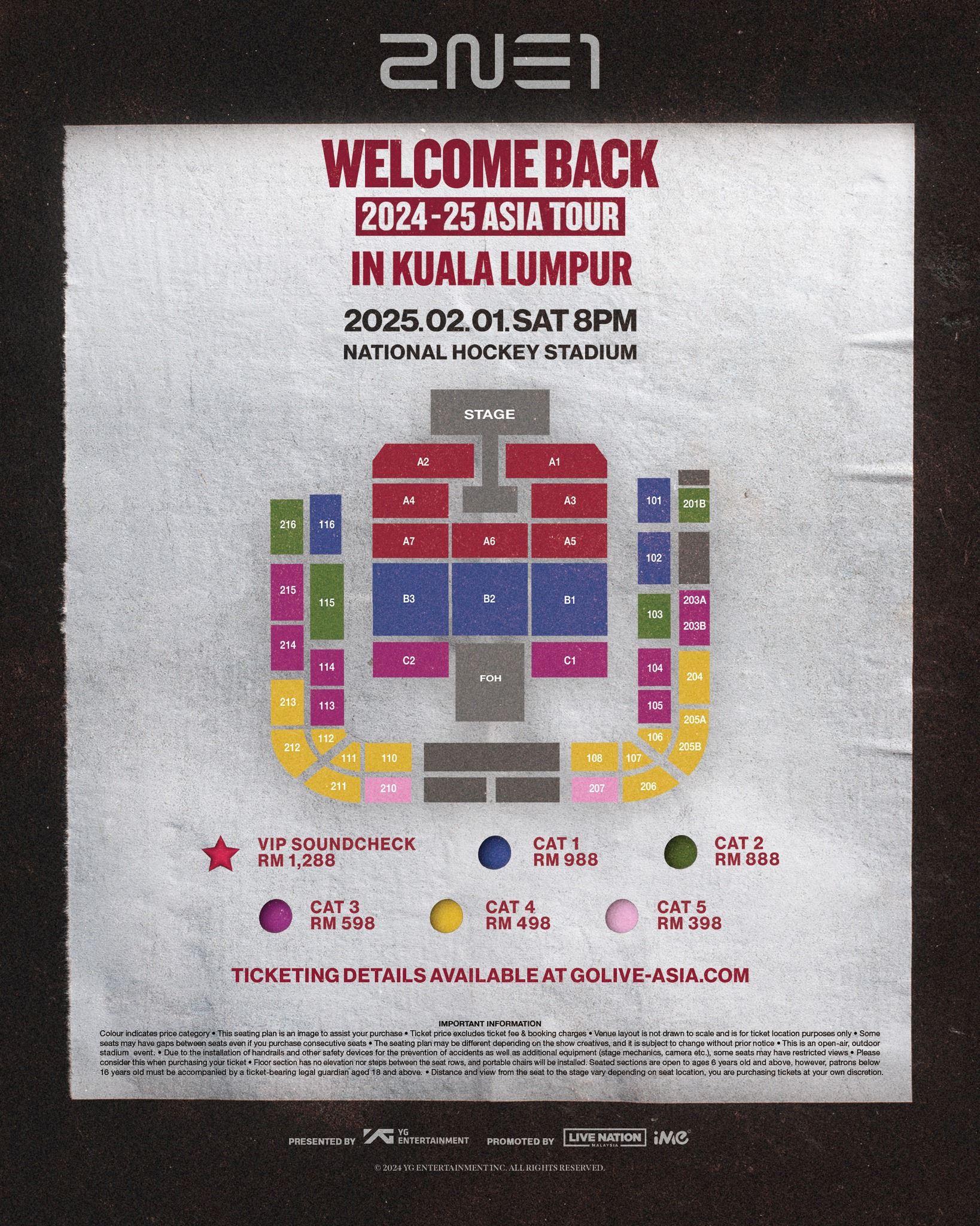 2ne1回来啦！大马站巡演12月17日开票！